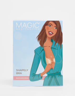 Magic Magic Bodyfashion Shapely backless lifting reuseable stick on bra in beige-Neutral