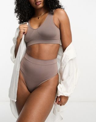 Magic Bodyfashion comfort shapewear thong with light shaping in espresso - ASOS Price Checker