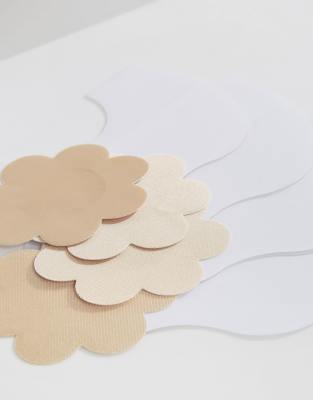 Magic lift solution with petal nipple covers-White White