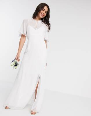 white maxi chiffon dress