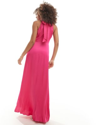 Maids To Measure Bridesmaid High Neck Maxi Dress