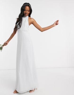 high collar maxi dress