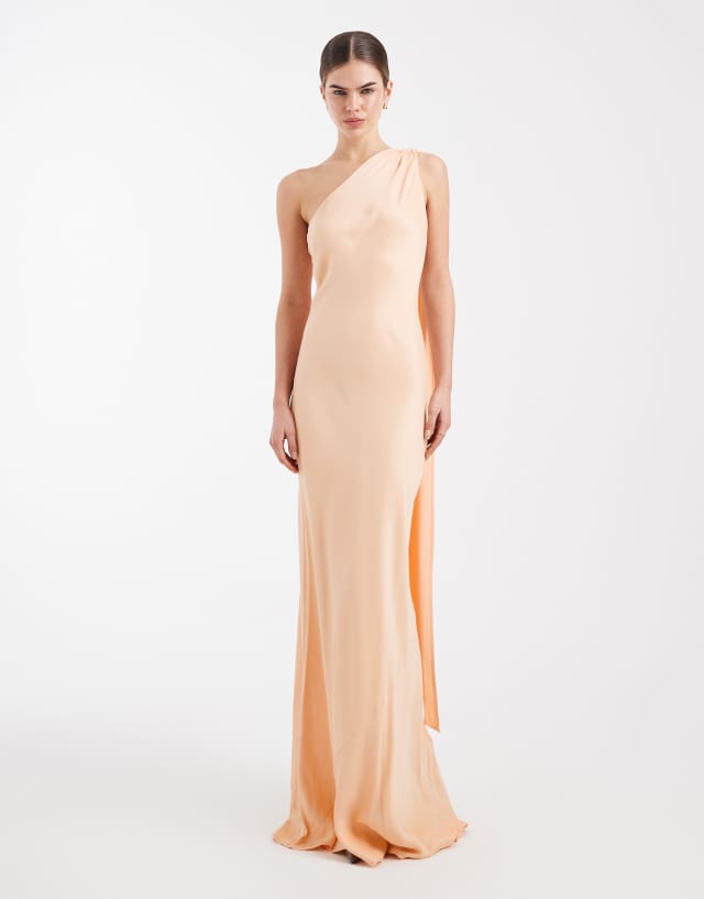petal bridesmaid dress Maids to Measure one shoulder scarf maxi in sunset This piece creates a Size:28/32 Nursery Changing Tables & Ramadan