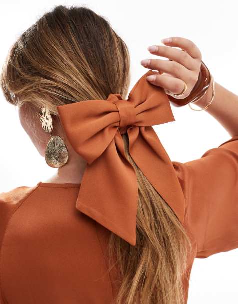 Maids to Measure - L'invitée - Nœud pour cheveux en satin - Orange brûlé - view 1