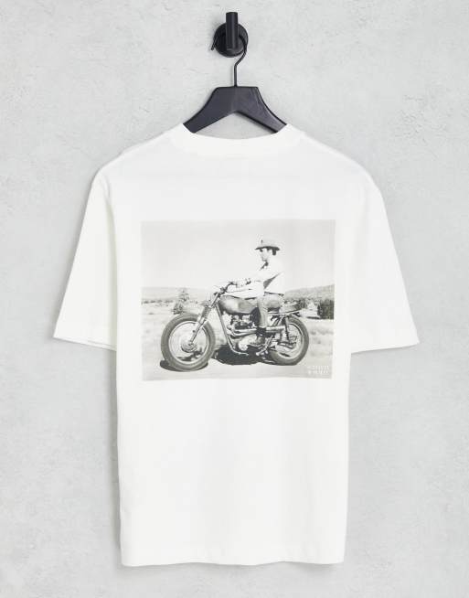 Maison Scotch – Elvis Capsule – Locker geschnittenes T-Shirt aus Baumwolle in Weiß - WHITE