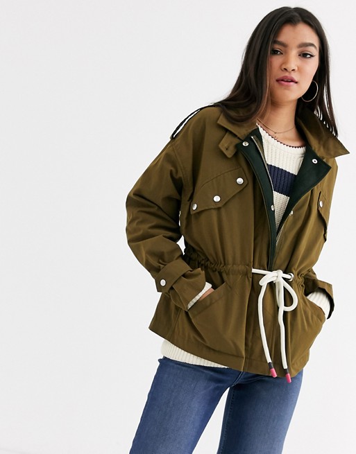 Maison Scotch military jacket with drawcords