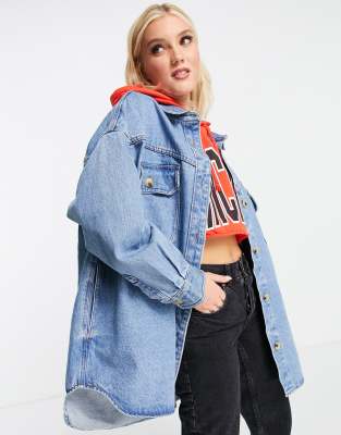 oversized denim shirt jacket