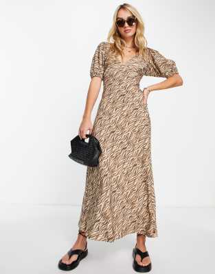 Maison Scotch printed maxi dress with open back-Multi