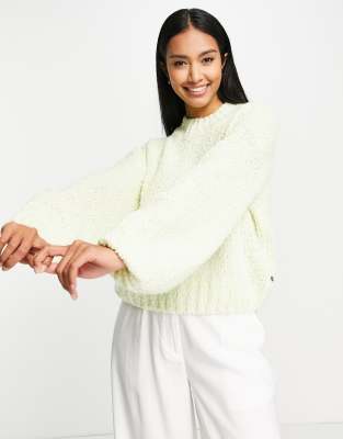 Maison Scotch - Pull décontracté ras de cou en tissu bouclé - Vert