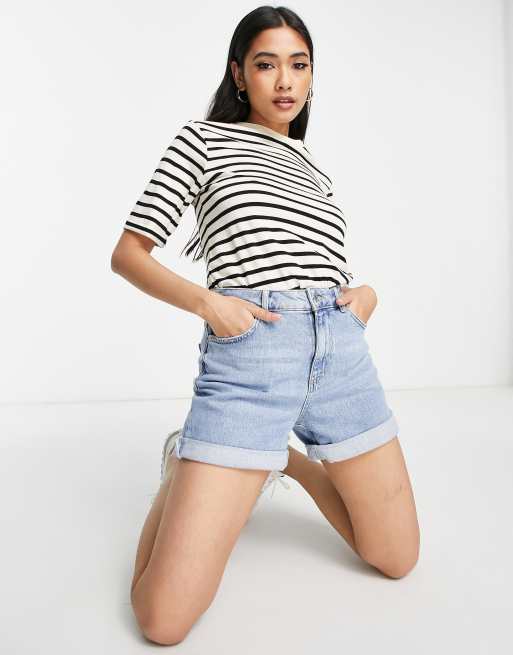 Maison Scotch - T-shirt in cotone a righe multicolore - MULTI