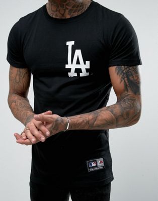 Majestic Plus L.a. Dodgers Longline T-shirt - White, ModeSens