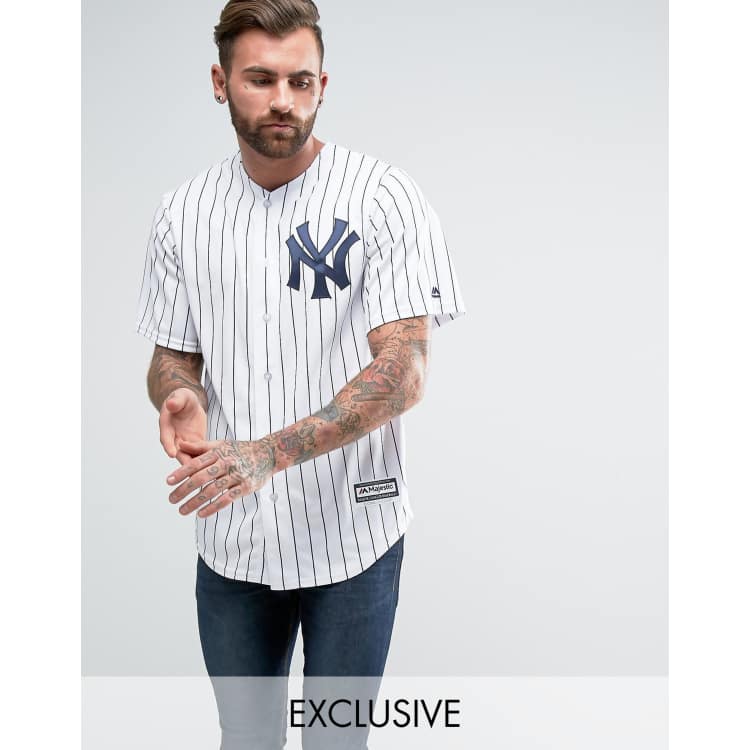 Fanatics - Chemise en jersey à rayures des NY Yankees de la MLB