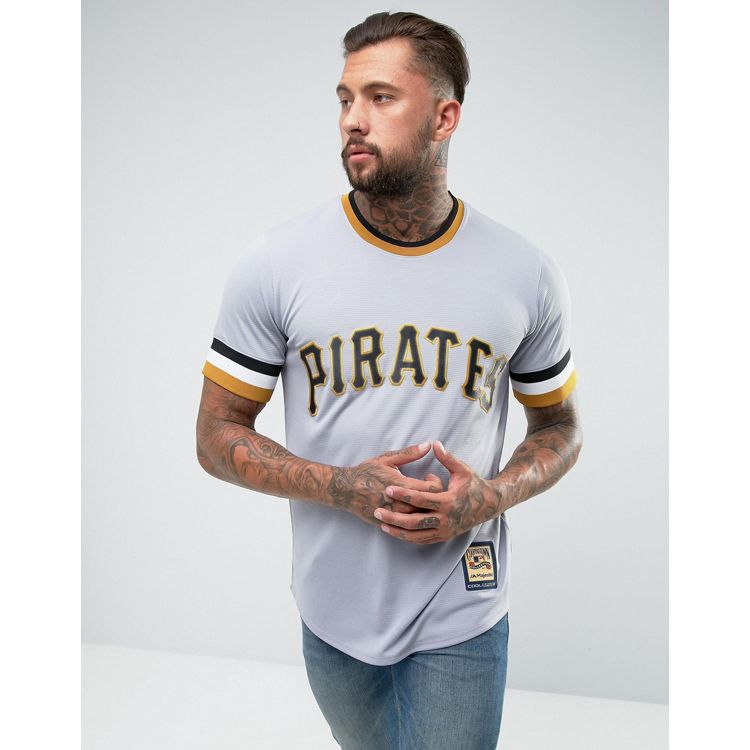 Majestic MLB Pittsburgh Pirates Cool Base 2-Button Jersey Men's S  Yellow I383