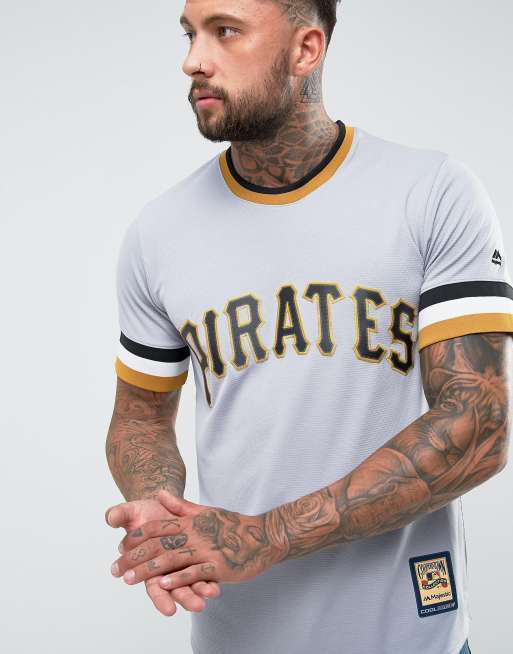 Pittsburgh Pirates Shirt Mens Medium Majestic Golf Polo MLB Baseball Med