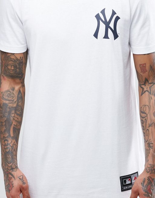 Majestic New York Yankees Longline T-Shirt Exclusive to ASOS