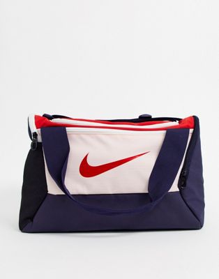 фото Маленькая спортивная сумка темно-синего/розового цвета nike-темно-синий