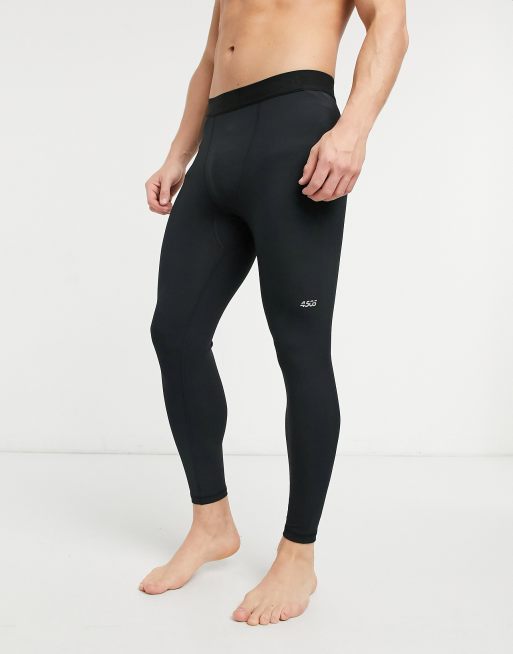Mallas de entrenamiento con icono y diseño de secado rápido en negro de ASOS 4505 