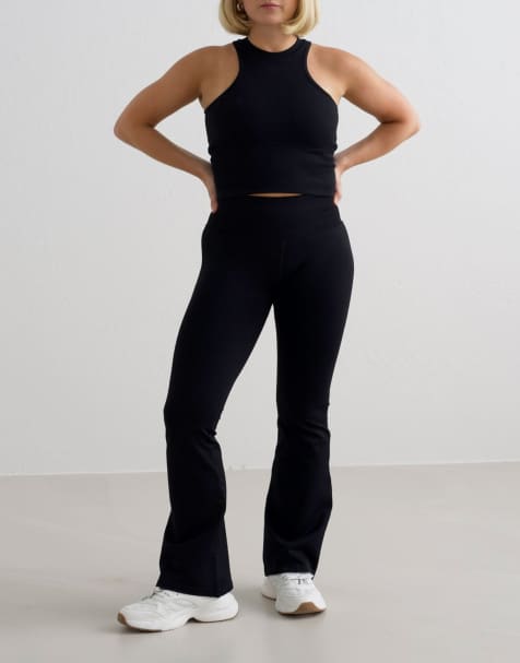 Mallas Petite negras acampanadas moldeadoras sin costuras de Aim'n - view 1