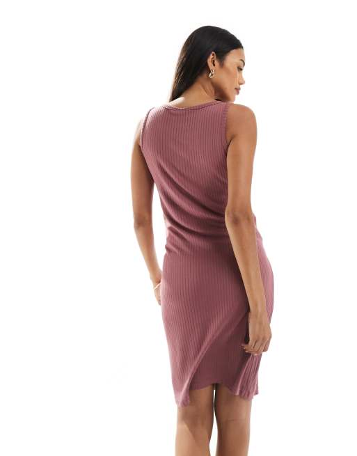 Mamalicious - Chemise de nuit de grossesse sans manches spéciale allaitement - Rose thé, 4 de 4