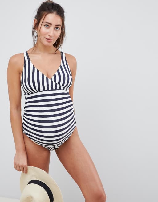 Mamalicious - Costume da bagno premaman a righe