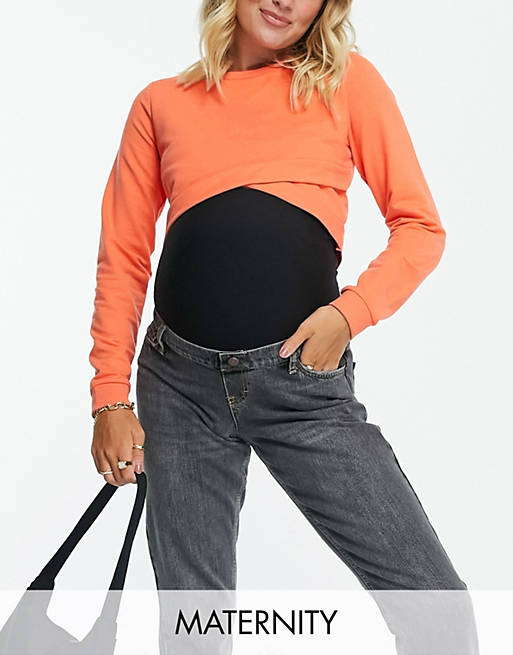 Mamalicious cropped top in orange
