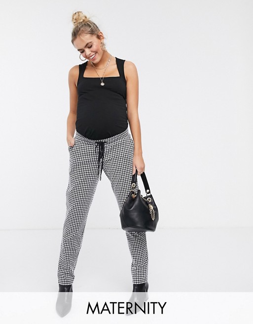 Mamalicious gingham trousers