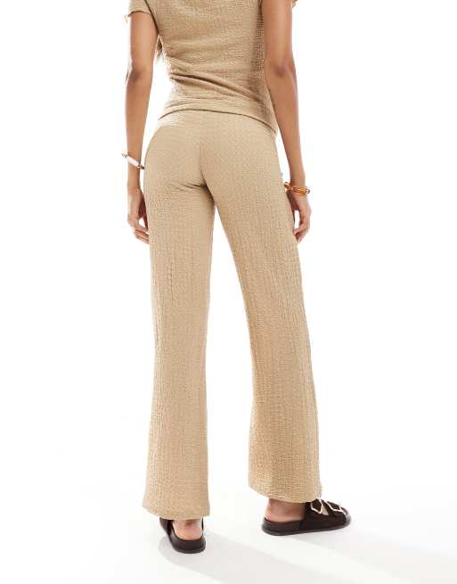 Mamalicious – Hose aus strukturiertem Jersey in Cremeweiß mit Unterbauchbund, Kombiteil, 4 von 5