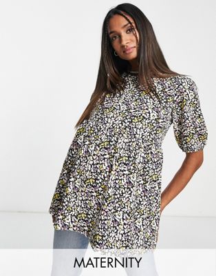 Mamalicious jesey top in floral