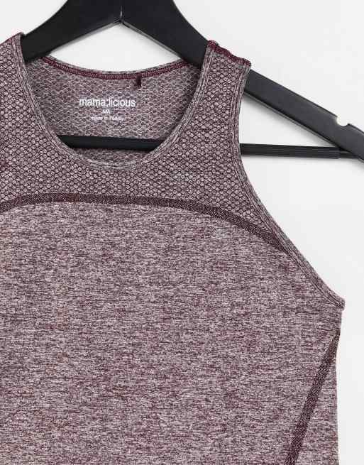 Mama.Licious – Mammakläder – Active – Lila tvåtonat linne, del av set - PURPLE, 4 av 4