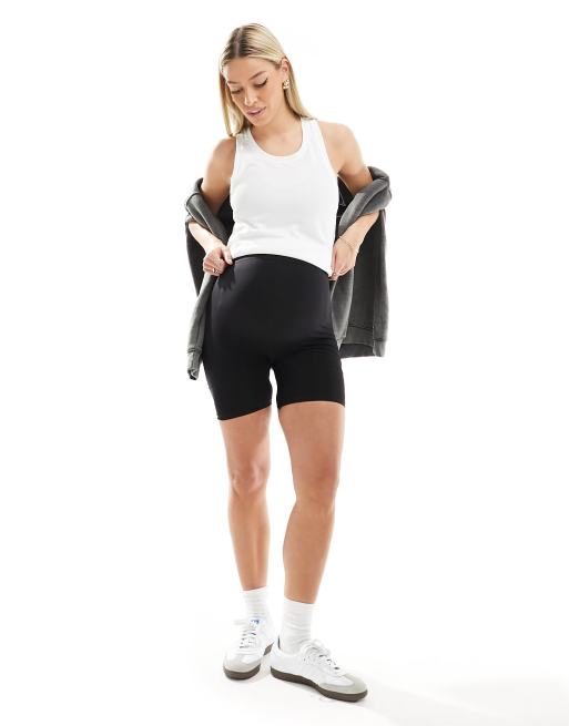 Mamalicious – Mammakläder – Svarta shorts med support-band över magen, 2-pack, 2 av 5