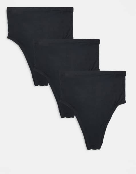 Mamalicious – Mammakläder – Svarta trosor med hög benskärning och midja, 3-pack - view 1