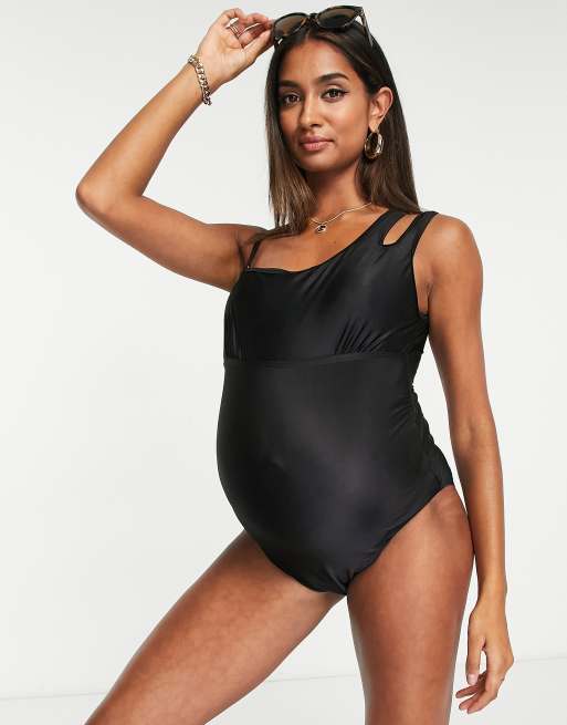 Mamalicious Maternité - Maillot 1 pièce à détail sur l'épaule - Noir , 2 de 4
