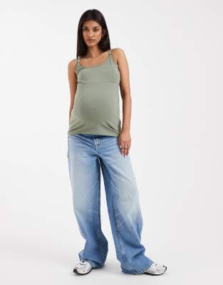 Mama.licious Mamalicious Maternity 2-pack 2-function Nursing Tank Tops In Multi