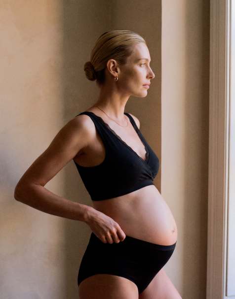 Mamalicious Maternity 2-pack biustonosze 2-funkcyjne z koronkową lamówką, czarne - view 1