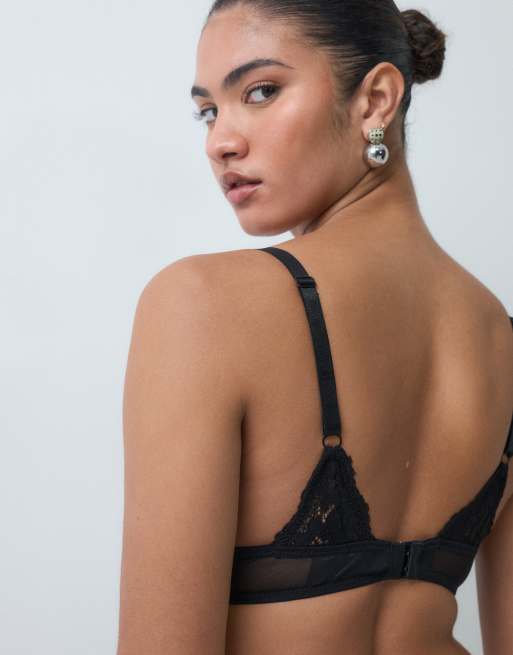 Mamalicious Maternity 2 pack lace nursing function bras in black, 5 of 5