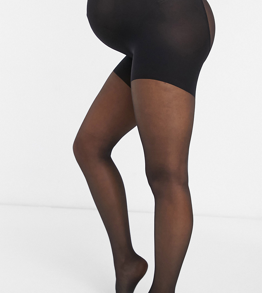 Mamalicious Maternity 2 pack support tights in black