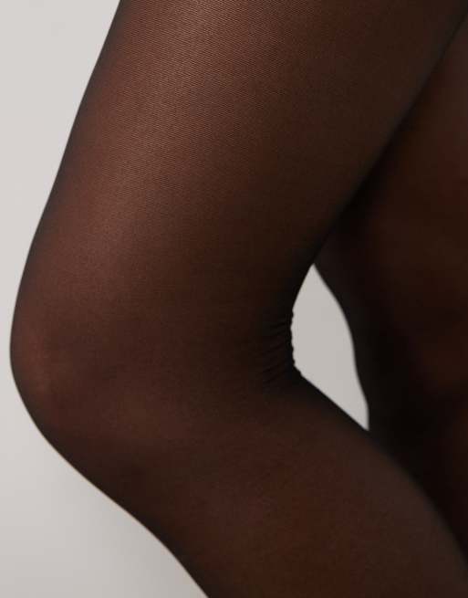 Mamalicious Maternity 20 denier 2-pak tights i gennemsigtig sort og beige, 2 af 3