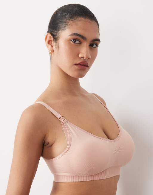 Mamalicious Maternity – 2er-Pack Still-BHs in Weiß und Rosa, 2 von 4