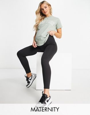 Mamalicious Maternity active legging co-ord in black