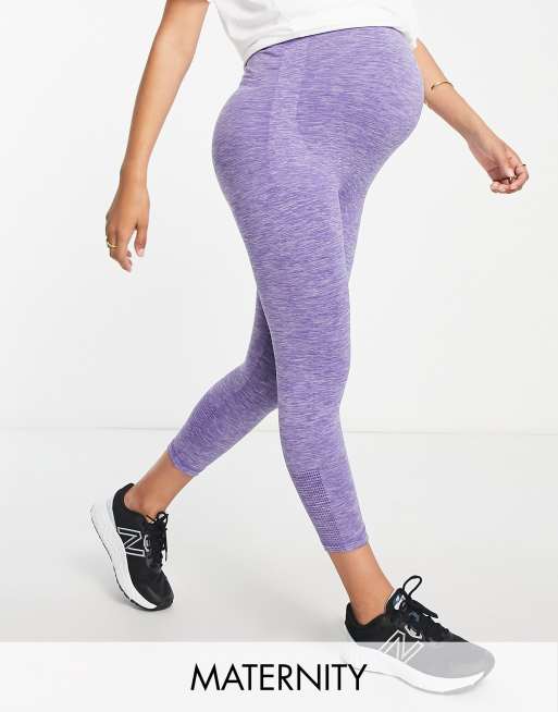 Mamalicious Maternity active legging coord in purple ASOS