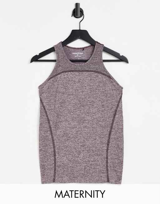 Mamalicious Maternity active two tone tank top in purple - part of a set