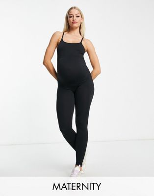 Mama.licious Mamalicious Maternity Wide Leg Jumpsuit In Black
