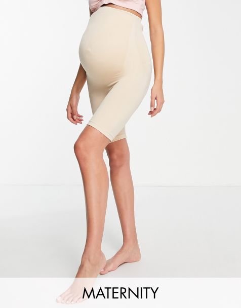 Mamalicious Maternity – Beżowe modelujące szorty zasłaniające brzuch - view 1