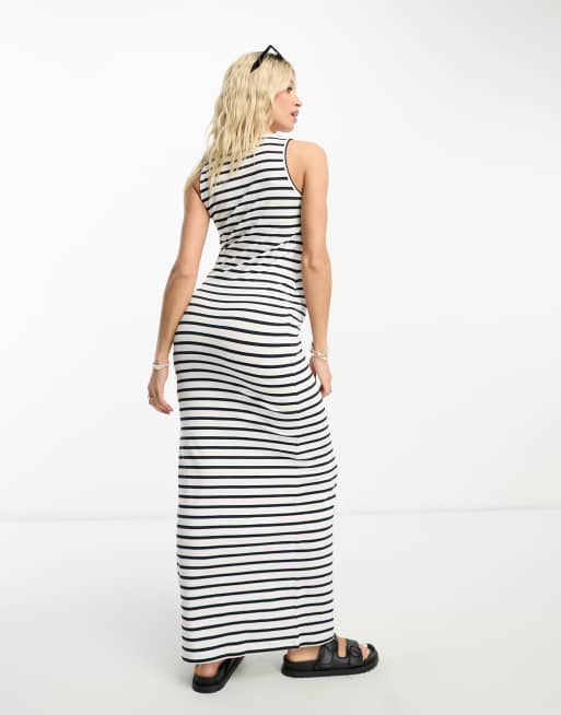 Mamalicious maternity bodycon maxi dress in stripe