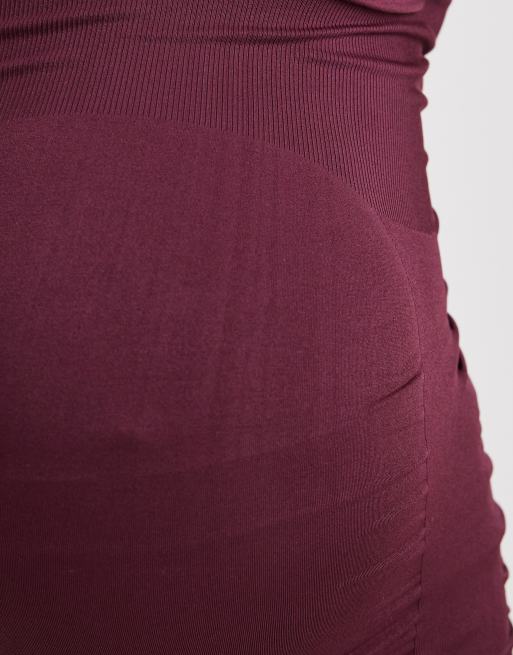 Mamalicious Maternity - Bordeauxrød og sømløs top - Del af sæt, 4 af 4