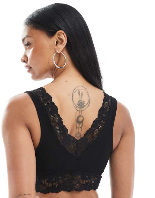 Mamalicious Maternity - Brassière d'allaitement en dentelle douce - Noir, 4 de 4