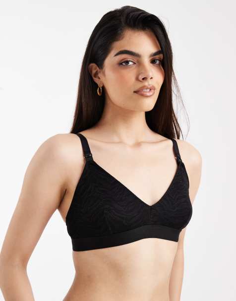 Mamalicious Maternity - Brassière morbida per l'allattamento nera zebrata - view 1