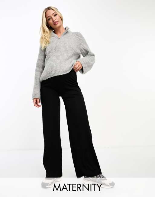 Mamalicious Maternity - Broek met wijde pijpen in zwart 