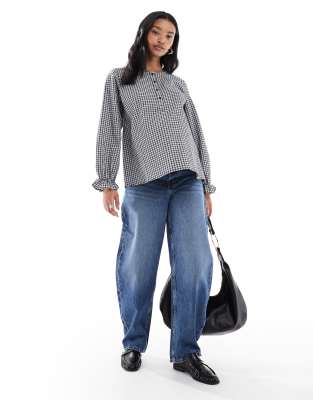 Mama.licious Mamalicious Maternity Button Front Nursing Friendly Blouse In Gray