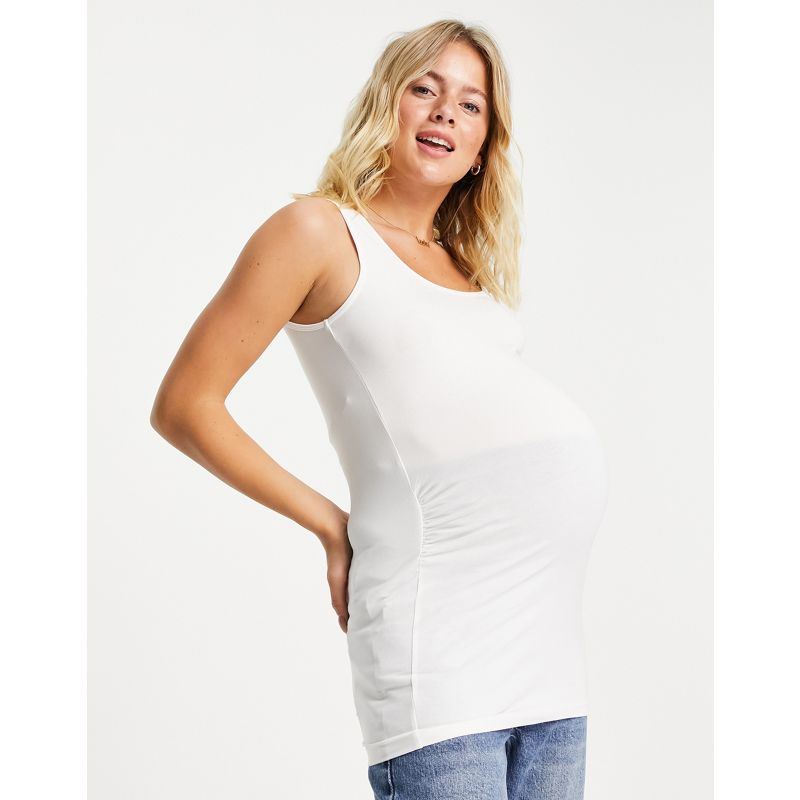 Donna Confezioni multipack Mamalicious Maternity - Confezione da 2 canotte basic in misto cotone organico nero e bianco